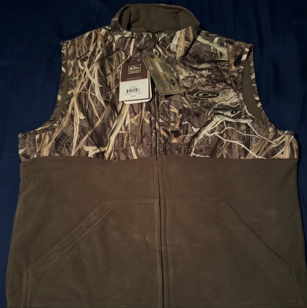 Camo and Brown Fleece Vest